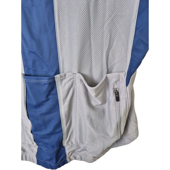 Nike Cycling Bicycle Vest Fit Dry Mens Large Gray Blue Full Zip Pocketed NWT - Picture 4 of 7
